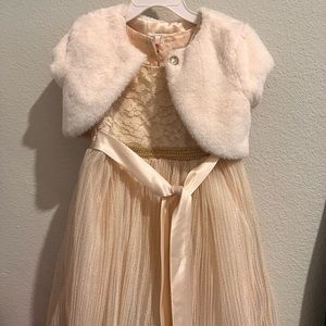 Champagne Holiday Dress for Girls